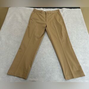 Polo Golf Pants Mens 34x30 Beige Khaki Pleated Chino Classic Fit Cotton Preppy